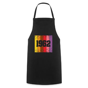 Funny 1962 - Cooking Apron - black - Front - AI Model Male 185 dark (185cm)