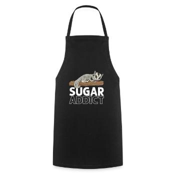 Short-headed glider Sugar Glider - Cooking Apron - black - Front - AI Model Male 185 dark (185cm)