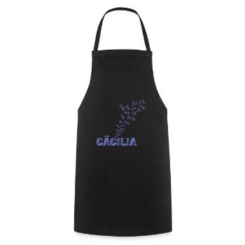 Geschenk für Cäcilia - Kochschürze - Schwarz - Vorne - AI Model Male 185 dark (185cm)