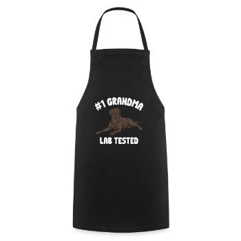 Chocolate Brown Labrador Retriever Dog - Cooking Apron - black - Front - AI Model Male 185 dark (185cm)