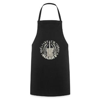 Guitar Harry - Cooking Apron - black - Front - AI Model Male 185 dark (185cm)