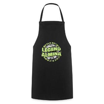 Almina as a woman - Cooking Apron - black - Front - AI Model Male 185 dark (185cm)