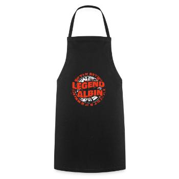 Mann Albin - Kochschürze - Schwarz - Vorne - AI Model Male 185 dark (185cm)