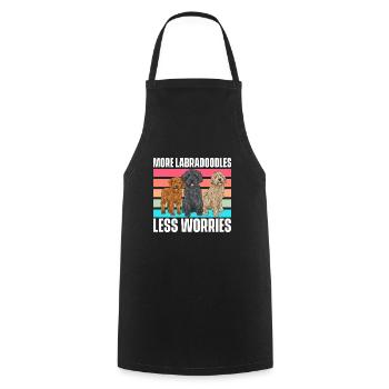 Labradoodle Dog - Cooking Apron - black - Front - AI Model Male 185 dark (185cm)
