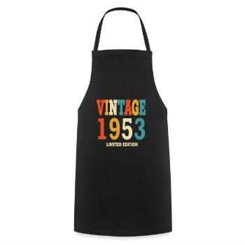 70 birthday 70 years born 1953 - Cooking Apron - black - Front - AI Model Male 185 dark (185cm)