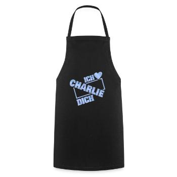 Liebespaar Charlie - Kochschürze - Schwarz - Vorne - AI Model Male 185 dark (185cm)