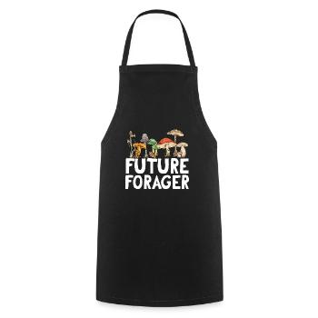 Mushroom picking Mushroom picking Mushrooms Foraging - Cooking Apron - black - Front - AI Model Male 185 dark (185cm)