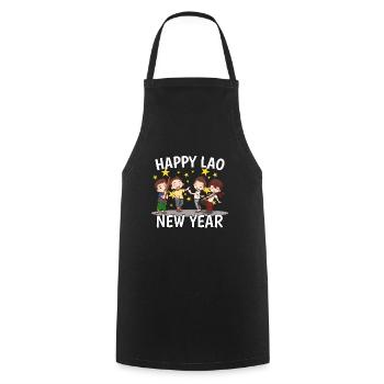 Laos Laote Laoten Lao Neujahr I Geschenk - Kochschürze - Schwarz - Vorne - AI Model Male 185 dark (185cm)