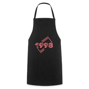 Geschenkidee 1998 - Kochschürze - Schwarz - Vorne - AI Model Male 185 dark (185cm)