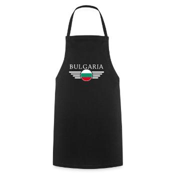 Bulgaria T-Shirt: Charm in Every Stitch - Cooking Apron - black - Front - AI Model Male 185 dark (185cm)