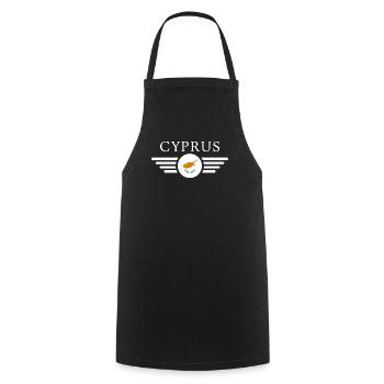 Cyprus Style T-Shirt - Cooking Apron - black - Front - AI Model Male 185 dark (185cm)