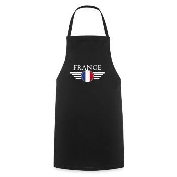 France Style Design T-Shirt - Cooking Apron - black - Front - AI Model Male 185 dark (185cm)