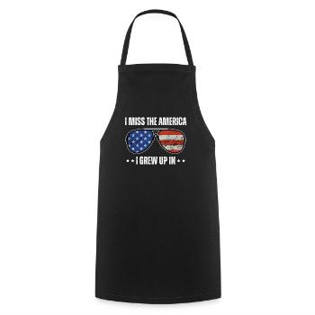 I Miss the America I Grew up In - Cooking Apron - black - Front - AI Model Male 185 dark (185cm)