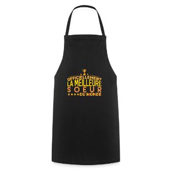 Soeur la meilleure soeur cadeau pour soeur ! - Tablier de cuisine - noir - Devant - AI Model Male 185 dark (185cm)