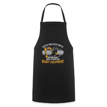 Construction machinery operator Excavator driver Excavator driver Construction workers - Cooking Apron - black - Front - AI Model Male 185 dark (185cm)