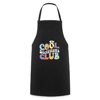 Cool Dietitians Club Nutritionniste Praticien - Tablier de cuisine - noir - Devant - AI Model Male 185 dark (185cm)