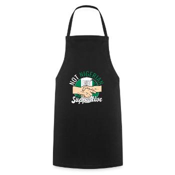 Pas nigérian mais un voyageur de campagne solidaire - Tablier de cuisine - noir - Devant - AI Model Male 185 dark (185cm)