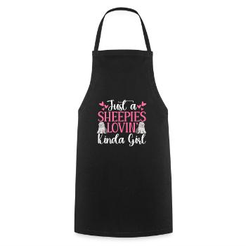 Old English Sheepdog Sheepie Bobtail - Cooking Apron - black - Front - AI Model Male 185 dark (185cm)