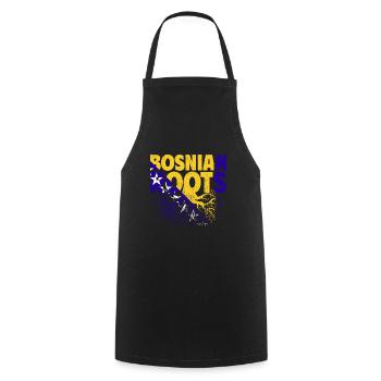 Bosnien und Herzegowina Flagge Bosnien - Kochschürze - Schwarz - Vorne - AI Model Male 185 dark (185cm)