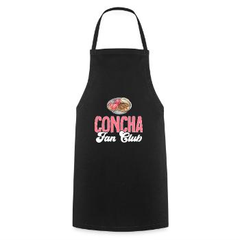 Concha Hispanic Mexican Pan Dulce - Cooking Apron - black - Front - AI Model Male 185 dark (185cm)