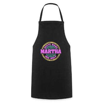 Mutter Martha - Kochschürze - Schwarz - Vorne - AI Model Male 185 dark (185cm)