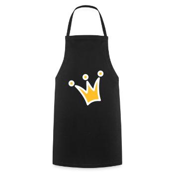 Crown Crown Princess Crown Princess Prince - Cooking Apron - black - Front - AI Model Male 185 dark (185cm)