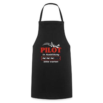 Pilot Pilotenschein Flugzeug Fliegen - Kochschürze - Schwarz - Vorne - AI Model Male 185 dark (185cm)