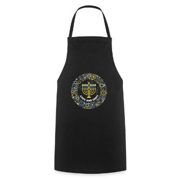 Israel Sayings Flag Gift Idea - Cooking Apron - black - Front - AI Model Male 185 dark (185cm)