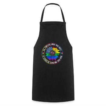 LGBTQ Gender Queer Liebe Regenbogen CSD - Kochschürze - Schwarz - Vorne - AI Model Male 185 dark (185cm)