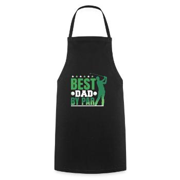 Meilleur papa par - Tablier de cuisine - noir - Devant - AI Model Male 185 dark (185cm)