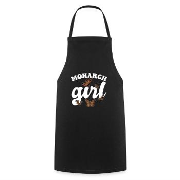 Monarch Girl - Cooking Apron - black - Front - AI Model Male 185 dark (185cm)