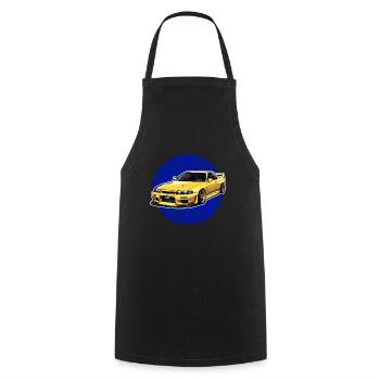 Jdm Halloween edition / Costume de mécanicien Tuning - Tablier de cuisine - noir - Devant - AI Model Male 185 dark (185cm)