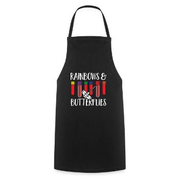 Phlebotomy Blood Draw Blood Nurse - Cooking Apron - black - Front - AI Model Male 185 dark (185cm)