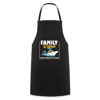 Family Cruise 2024 Voyage Cruising Tour Matching - Cooking Apron - black - Front - AI Model Male 185 dark (185cm)