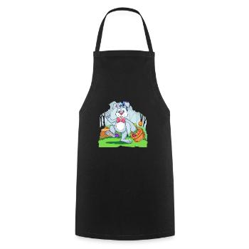 Easter Bunny With Colorful Egg Basket - Kochschürze - Schwarz - Vorne - AI Model Male 185 dark (185cm)