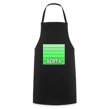 Cadeau pour Berta - Tablier de cuisine - noir - Devant - AI Model Male 185 dark (185cm)
