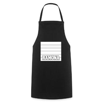 Ramona as a woman's name - Cooking Apron - black - Front - AI Model Male 185 dark (185cm)