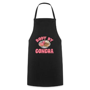 Concha Hispanique Mexicain Pan Dulce - Tablier de cuisine - noir - Devant - AI Model Male 185 dark (185cm)