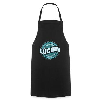 Geschenk für Lucien - Kochschürze - Schwarz - Vorne - AI Model Male 185 dark (185cm)