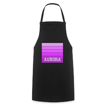Maiden name Aurora - Cooking Apron - black - Front - AI Model Male 185 dark (185cm)