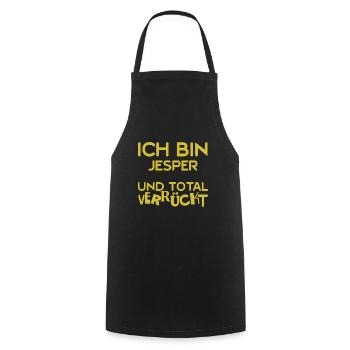 Geschenk für Jesper - Kochschürze - Schwarz - Vorne - AI Model Male 185 dark (185cm)