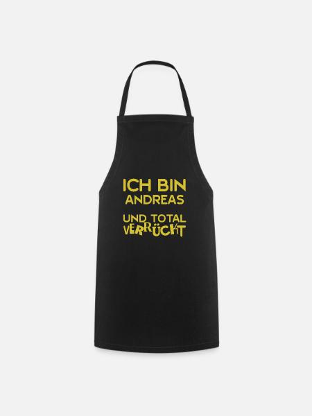 Geschenk für Andreas - Kochschürze - Schwarz