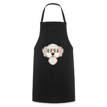Bichon Frize Italy Sunglasses I Italian Flag - Cooking Apron - black - Front - AI Model Male 185 dark (185cm)