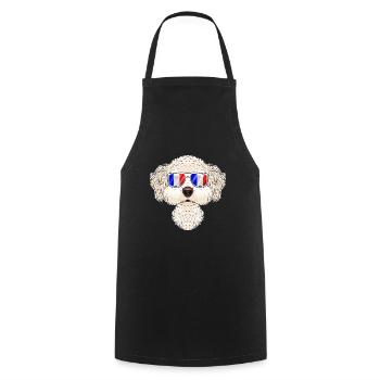 Bichon Frise France Sunglasses I French Flag - Kochschürze - Schwarz - Vorne - AI Model Male 185 dark (185cm)