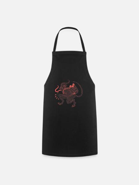 Okkulter Krampus Anti-Weihnachts-Dämon - Kochschürze - Schwarz