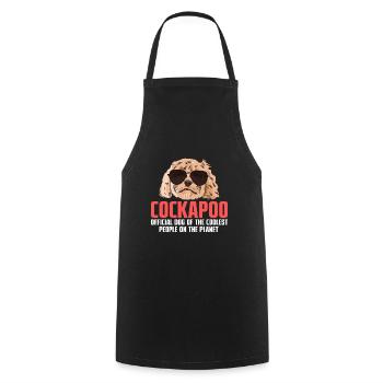 Cockapoo Hund - Kochschürze - Schwarz - Vorne - AI Model Male 185 dark (185cm)
