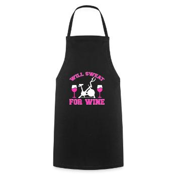 Indoor Cycling Bike Workout - Cooking Apron - black - Front - AI Model Male 185 dark (185cm)