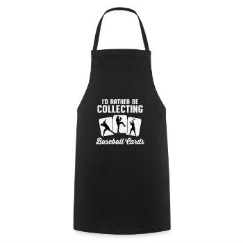 Je préfère collectionner les cartes de baseball Men Collec - Tablier de cuisine - noir - Devant - AI Model Male 185 dark (185cm)