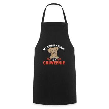 Chiweenie Chien - Tablier de cuisine - noir - Devant - AI Model Male 185 dark (185cm)