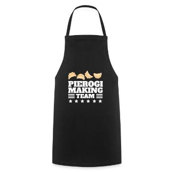 Pierogi Making Team Polish Pride Food Maker - Kochschürze - Schwarz - Vorne - AI Model Male 185 dark (185cm)